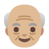 old man: medium-light skin tone on Google