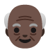 old man: dark skin tone on Google