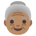 old woman: medium skin tone on Google