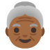 old woman: medium-dark skin tone on Google