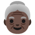 old woman: dark skin tone on Google