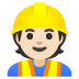 construction worker: light skin tone on Google