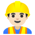 man construction worker: light skin tone on Google