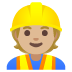 construction worker: medium-light skin tone on Google
