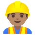 man construction worker: medium skin tone on Google