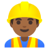 man construction worker: medium-dark skin tone on Google