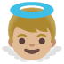 baby angel: medium-light skin tone on Google