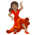 woman dancing: medium skin tone on Google