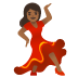 woman dancing: medium-dark skin tone on Google