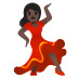 woman dancing: dark skin tone on Google