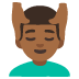 man getting massage: medium-dark skin tone on Google