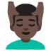 man getting massage: dark skin tone on Google
