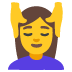 woman getting massage on Google