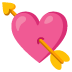heart with arrow on Google