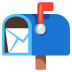open mailbox with raised flag on Google