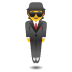 person in suit levitating on Google