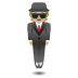 person in suit levitating: medium-light skin tone on Google