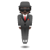 person in suit levitating: dark skin tone on Google