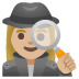 woman detective: medium-light skin tone on Google