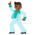 man dancing: medium-dark skin tone on Google