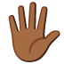 hand with fingers splayed: medium-dark skin tone on Google