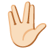 vulcan salute: light skin tone on Google