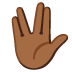 vulcan salute: medium-dark skin tone on Google