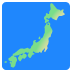 map of Japan on Google