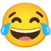 face with tears of joy on Google