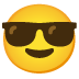 smiling face with sunglasses on Google
