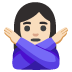woman gesturing NO: light skin tone on Google