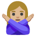 woman gesturing NO: medium-light skin tone on Google