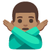 man gesturing NO: medium skin tone on Google