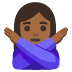 woman gesturing NO: medium-dark skin tone on Google