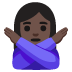 woman gesturing NO: dark skin tone on Google