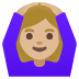 woman gesturing OK: medium-light skin tone on Google