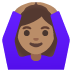 woman gesturing OK: medium skin tone on Google