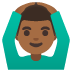 man gesturing OK: medium-dark skin tone on Google