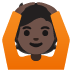 person gesturing OK: dark skin tone on Google