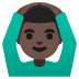 man gesturing OK: dark skin tone on Google
