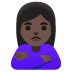 woman pouting: dark skin tone on Google