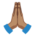 folded hands: medium skin tone on Google