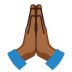 folded hands: medium-dark skin tone on Google
