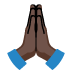 folded hands: dark skin tone on Google