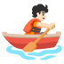 person rowing boat: light skin tone on Google
