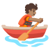 person rowing boat: medium skin tone on Google