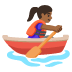 woman rowing boat: medium-dark skin tone on Google