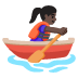 woman rowing boat: dark skin tone on Google