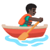 man rowing boat: dark skin tone on Google