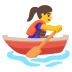 woman rowing boat on Google